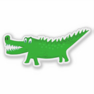 Söt Alligator Ritning Klistermärken
