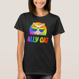 Söt Ally Katt Lgbt Gay Pride Flagga Regnbåge Män K T Shirt