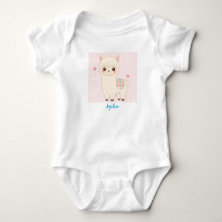Söt Alpaca Bebis och Småbarns Bodysuit T Shirt