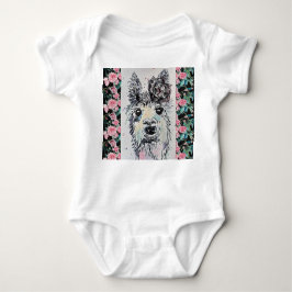 Söt Alpacca-Lama-Akvarell-Babydräkt T Shirt