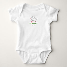 Söt "Älskad av Mamma" Mamma och Bebis  T Shirt