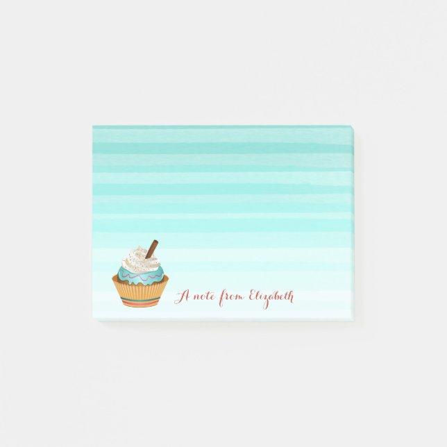 Söt älsklig snygg tjej-, Cupcake Post-it Block (Framsida)