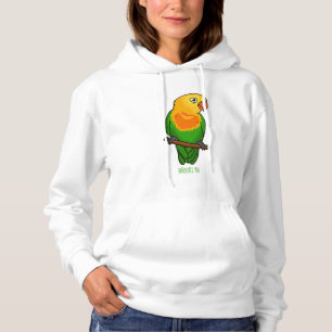 Söt älsklingfågel tecknad papegoja t shirt