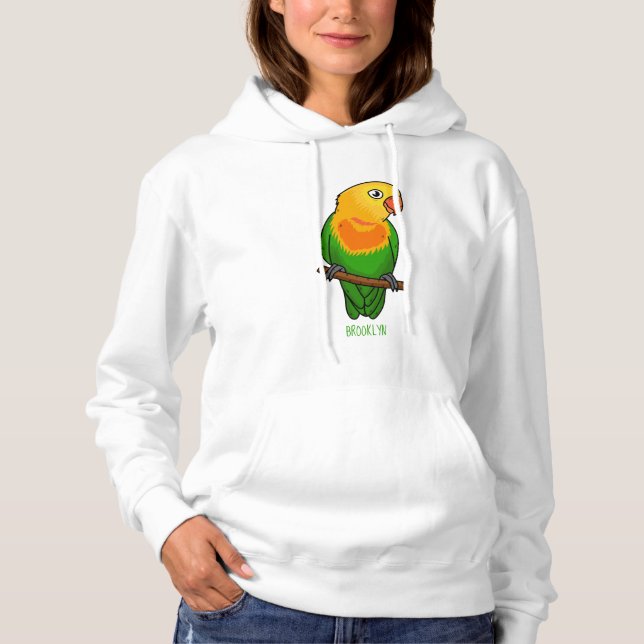 Söt älsklingfågel tecknad papegoja t shirt (Framsida)