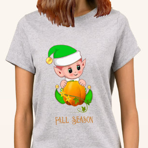 Söt Alv & Pumpa Höstsäsong T Shirt