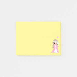 Söt älva på gula Post-it-lappar Post-it Block