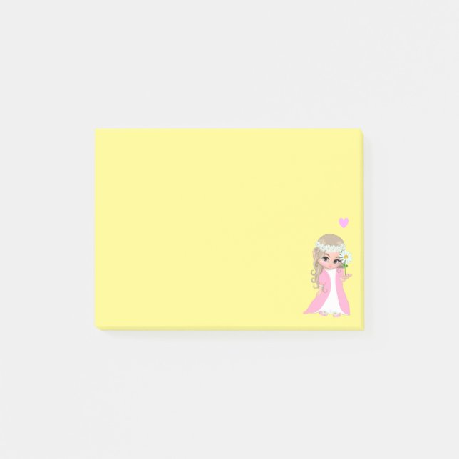 Söt älva på gula Post-it-lappar Post-it Block (Framsida)