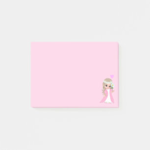 Söt älva på rosa Post-it-lappar Post-it Block