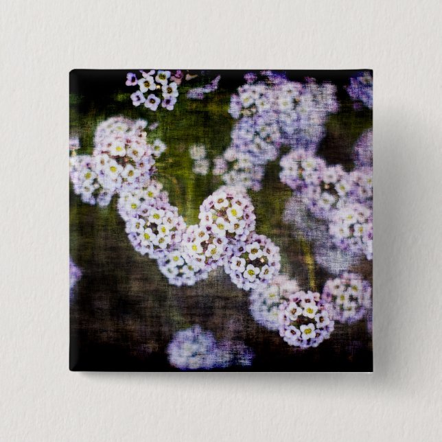 Söt Alyssum i Grunge Knapp (Framsida)