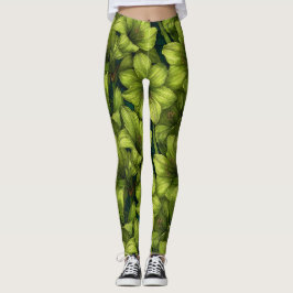 Söt Amaryllis Glans Yoga Mode Leggings