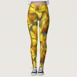 Söt Amaryllisblomma Löpningsövning Leggings