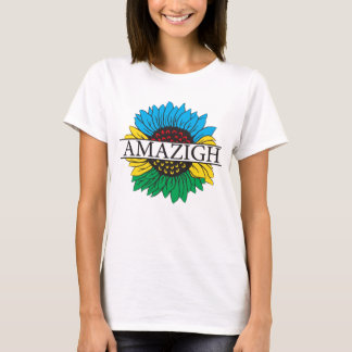 Söt amazigh yaz-symbol - med enastående solros t shirt