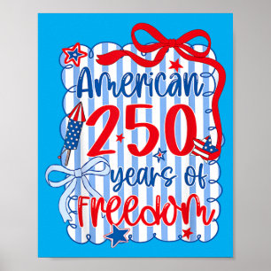 Söt amerikansk 250 år gamm tjej barn 250-årsjubile poster