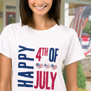 Söt amerikansk flagga 4 juli t shirt