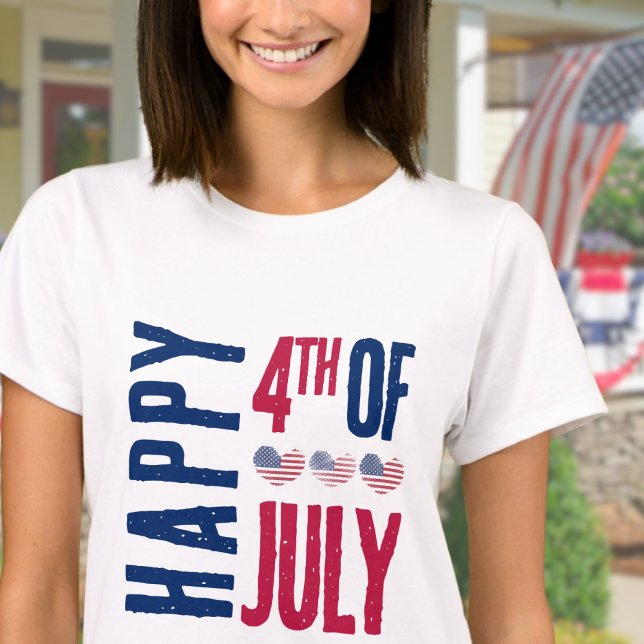 Söt amerikansk flagga 4 juli  t shirt (Cute American Flag 4th Of July T-Shirt )