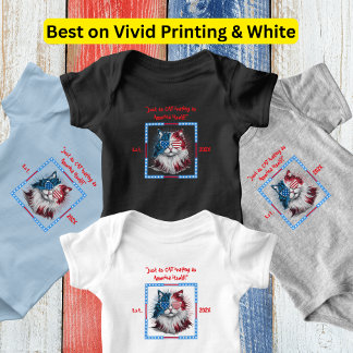 Söt amerikansk patriotisk katt med glasögon t shirt