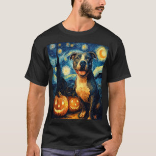 Söt amerikansk staffordshire terrier hund Hallowee T Shirt