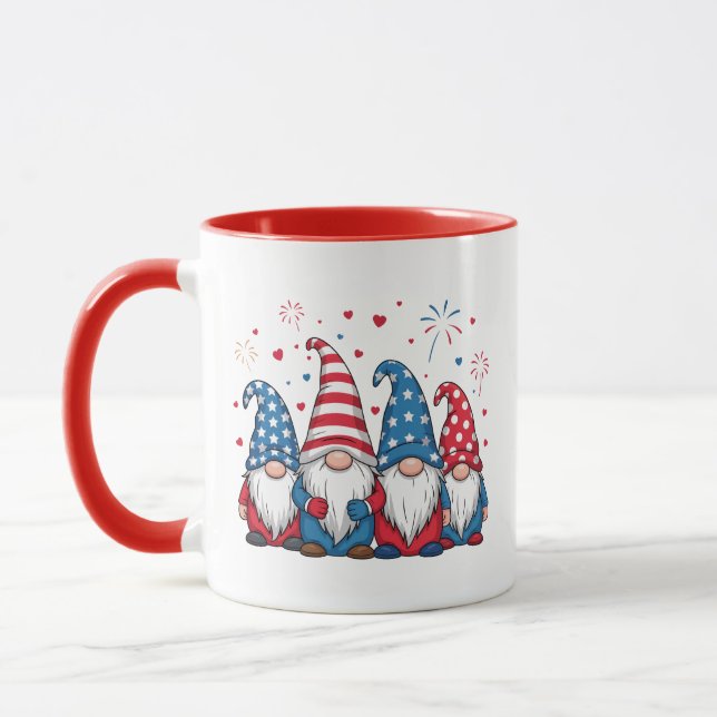 Söt Amerikansk Tomte Karikatyr-68123 Mugg (Vänster)