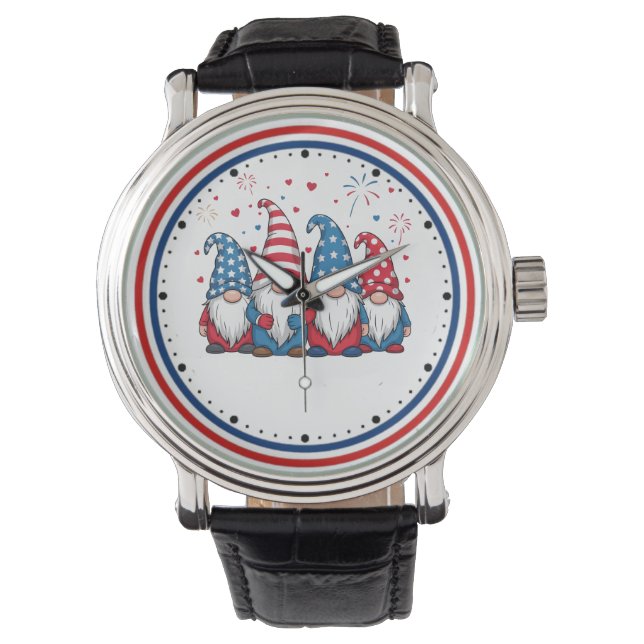 Söt amerikansk tomte kartong-68123 armbandsur (Framsida)