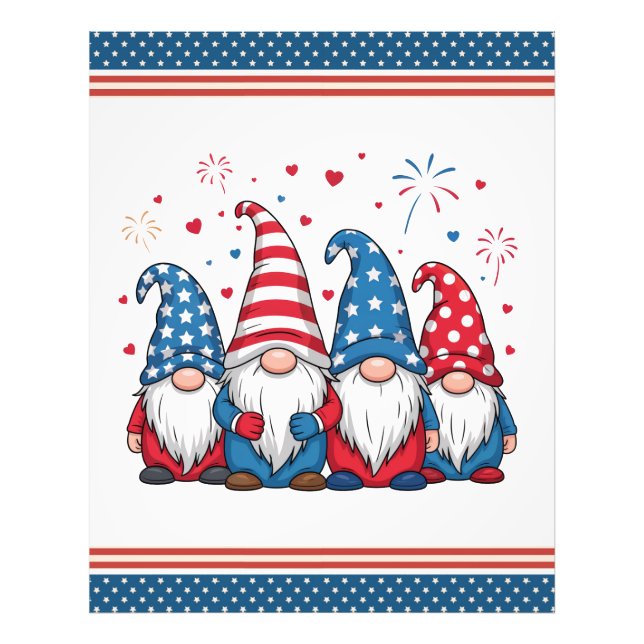 Söt amerikansk tomte kartong-68123 fototryck (Framsidan)