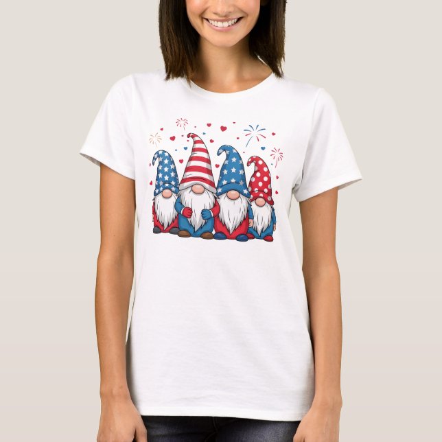 Söt amerikansk tomte kartong-68123 t shirt (Framsida)