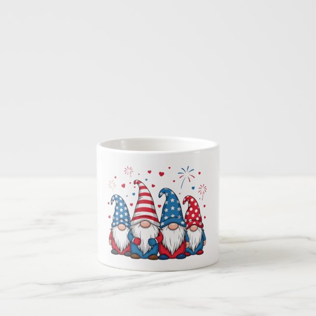 Söt amerikansk tomte serie-68123 espressomugg (Framsidan)