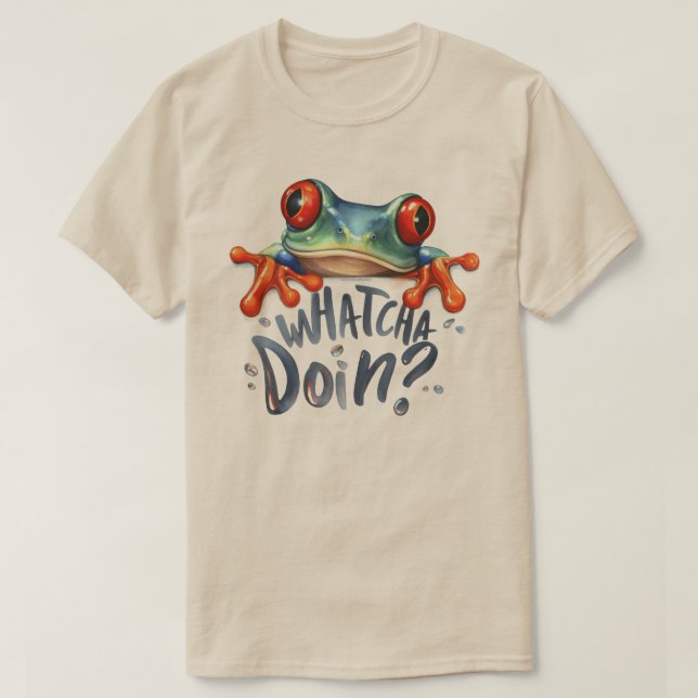 Söt amfibie groda citat grafisk t-shirt (Design framsida)