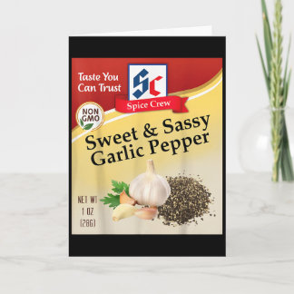 Söt &amp; Sy Garlic Pepper Kryddblandning Kort