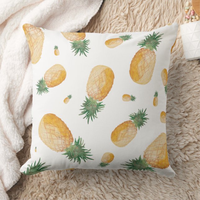 Söt ananas 20 x 20 Dekorativ kudde (Filt)