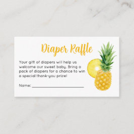 Söt Ananas Baby Shower Blöja Lotteri Biljett Tilläggskort
