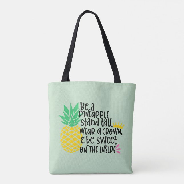 Söt Ananas Gul Var en Ananas Tygkasse (Baksida)
