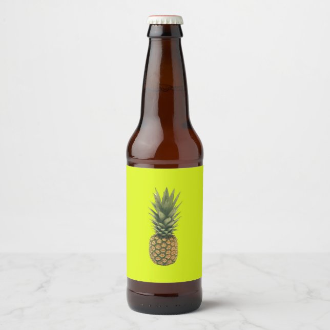 Söt ananas ölflaska etikett (Framsida)