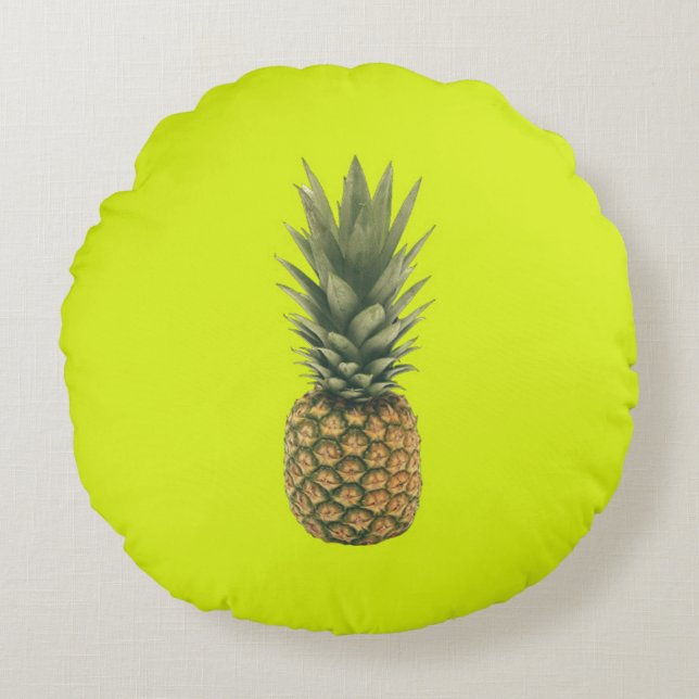 Söt ananas rund kudde (Framsidan)