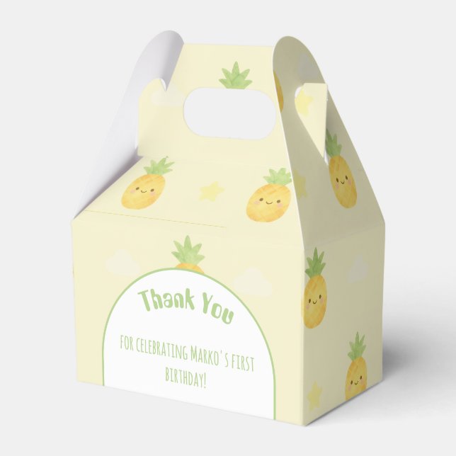 Söt Ananas Tack Baby Födelsedagsfest Förmån Presentaskar (Framsidan Sidan)