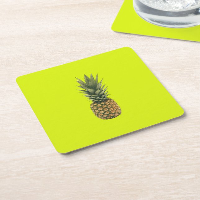 Söt ananas underlägg papper kvadrat (Vinklad)