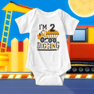 Söt andra födelsedag i lastbil t shirt