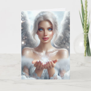 Söt Angel Gud tittar över dig Kort