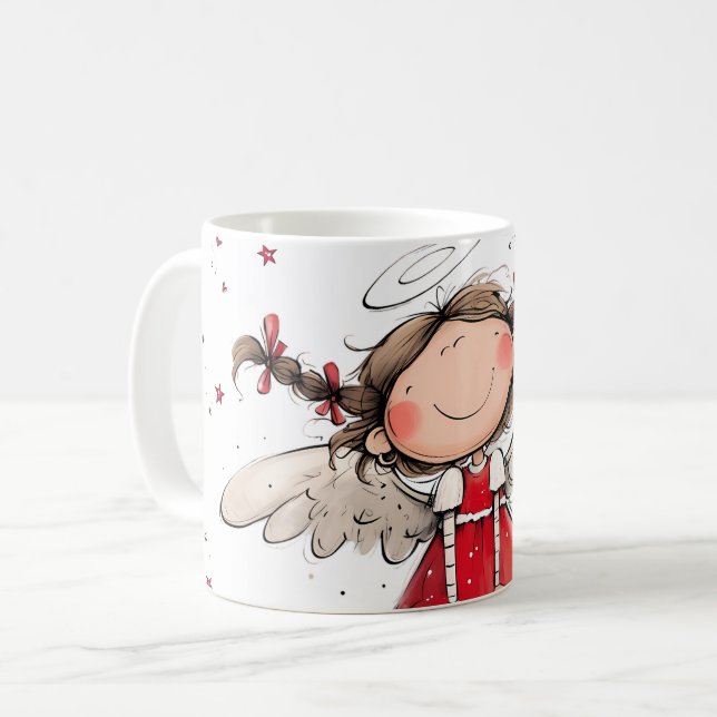 Söt ängel kaffemugg (Framsida vänster)