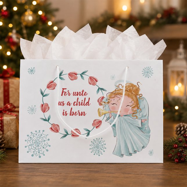Söt Ängel Kristen Jul (Cute Angel Christian Christmas Gift Bag)
