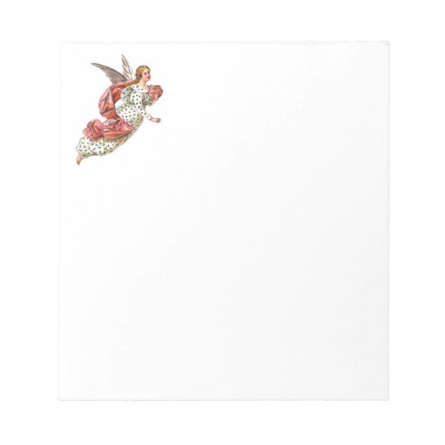 Söt Angel med Rosa Ribbon Anteckningsblock (Framsida)