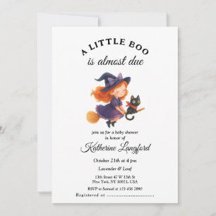 Söt ängel på väg Halloween Baby Shower Inbjudningar