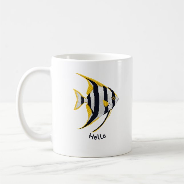 Söt ängelfiskmugg kaffemugg (Vänster)