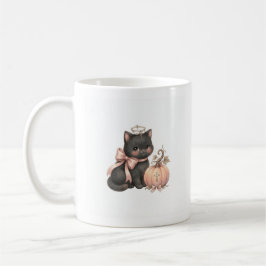 Söt ängelkatt & pumpa höstmugg kaffemugg