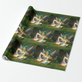 Söt änglaliknande bröllopsfest presentpapper