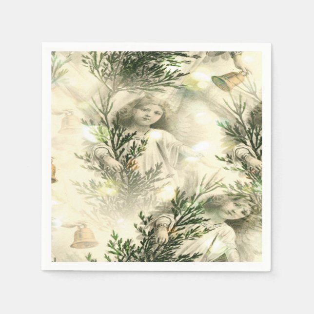 Söt änglamarmor pappersservett (Framsidan)