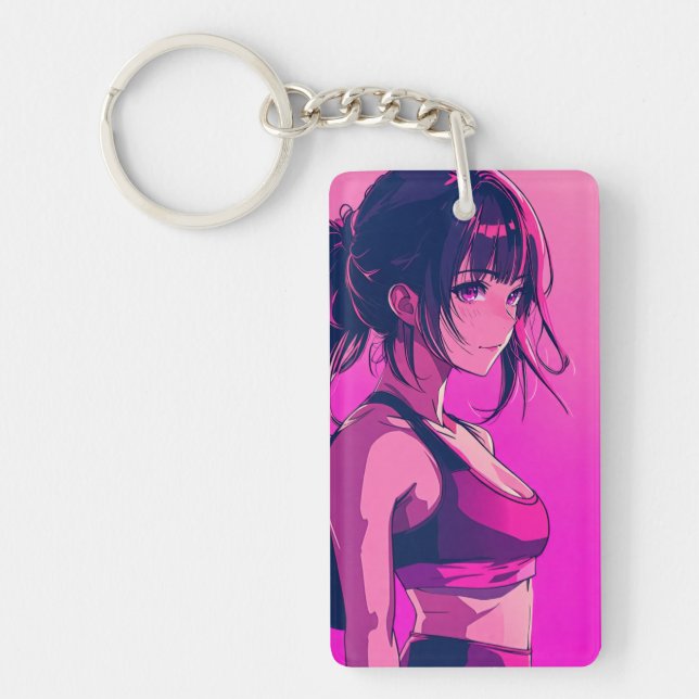 Söt Anike Girl Keychain (Framsidan)