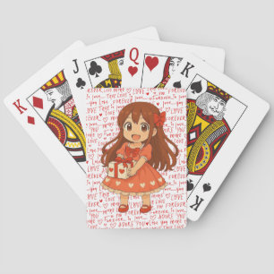 Söt anime Alla hjärtans dag Casinokort