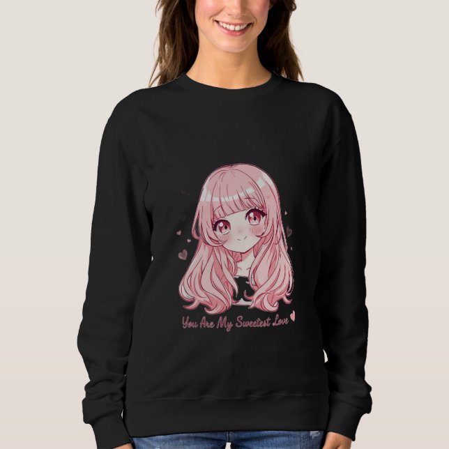 Söt Anime Alla Hjärtans Dag Tröja (Framsida)