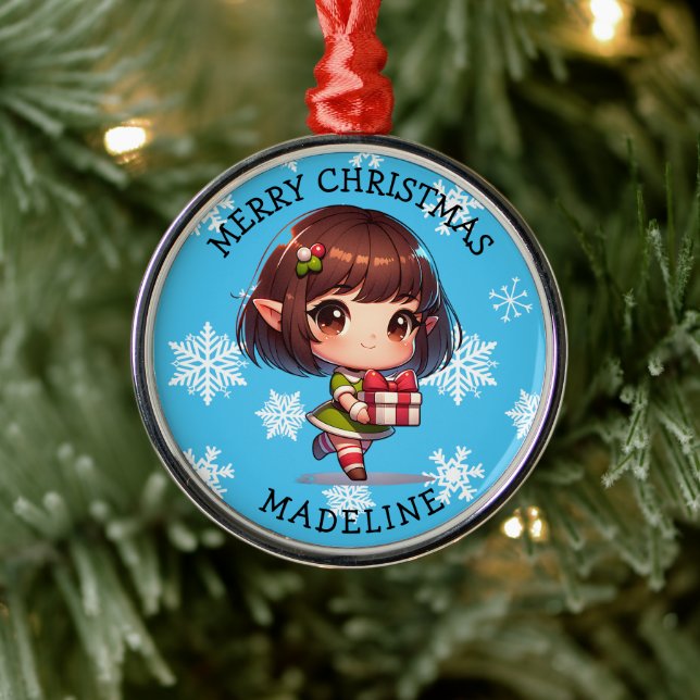 Söt Anime Asiatisk Alv Personlig Jul Julgransprydnad Metall (Träd)