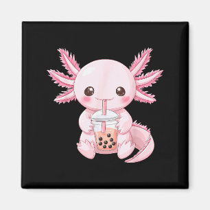 Söt Anime Axolotl Boba  Magnet